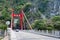 Cimu Bridge at Taroko National Park. a famous tourist spot in Xiulin, Hualien, Taiwan