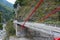 Cimu Bridge at Taroko National Park. a famous tourist spot in Xiulin, Hualien, Taiwan