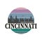 Cincinnati beautiful city to visit. vector t-shirt sign