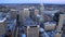 Cincinnati city center aerial timelapse from day to night 4K