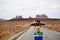 Cinco de Mayo beer bottle running from Monument Valley, Utah.