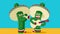 Cinco de Mayo cactus mariachi cartoon characters