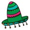 Cinco De Mayo celebration. Mexican Sombrero. National traditional latino costume hat Mexican. - Vector