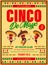 Cinco de Mayo flyer, Mexican jalapenos mariachi