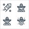 cinco de mayo line icons. linear set. quality vector line set such as avocado, mexican, mexican