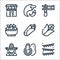 cinco de mayo line icons. linear set. quality vector line set such as decoration, avocado, mexican, corn, burrito, tortilla,