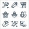 cinco de mayo line icons. linear set. quality vector line set such as drink, firework, corn, avocado, mexican hat, mexican, pub,