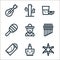 cinco de mayo line icons. linear set. quality vector line set such as pi?ata, candle, burrito, zampona, mexican, maracas, tequila