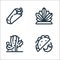 Cinco de mayo line icons. linear set. quality vector line set such as taco, cactus, agave