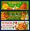 Cinco de Mayo Mexican vector fiesta party banners