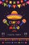 Cinco de mayo poster, traditional mexican celebration