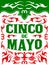 Cinco de Mayo vector poster card template, traditional Mexican Holiday
