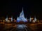 Cinderella Castle, with Christmas icicles, wide angle image