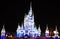 Cinderella Castle illuminated at night in Magic Kingdom, Florida
