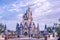 Cinderella\'s Castle decorated for 50th Anniversary, September 2021
