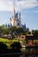 Cinderella`s Castle over Disney World in Orlando, Florida