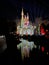 Cinderella`s Castle Reflecting Christmas Themes at Disney World, Orlando, FL