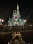 Cinderella`s Castle Reflecting Christmas Themes at Disney World, Orlando, FL