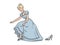 Cinderella\\\'s Magical Moment: Illustration of the Glass Slippe