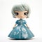 Cinderella Vinyl Toy: Cute Cartoonish Design in Blue Dress