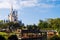 Cinderellaâ€™s castle rises over a man made moat