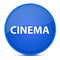 Cinema aesthetic glossy blue round button abstract