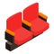 Cinema armchair 3D isometric icon