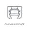 cinema audience linear icon. Modern outline cinema audience logo