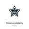 Cinema celebrity vector icon on white background. Flat vector cinema celebrity icon symbol sign from modern cinema collection for