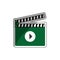 Cinema clapboard isolated