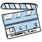 Cinema clapboard vector