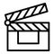 Cinema clapper icon outline vector. Auto drive