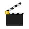 Cinema clapper illustration on white background. Vector illustration