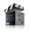 Cinema concept. Movie black film box. Vector illustration.