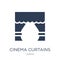 Cinema curtains icon. Trendy flat vector Cinema curtains icon on