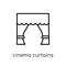 Cinema curtains icon. Trendy modern flat linear vector Cinema cu