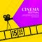 Cinema festival poster template. Film or movie flyer festival design background