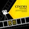 Cinema festival poster template. Vector camcorder and line videotape illustration. Movie festival art background