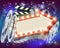 Cinema Film Arrow Sign Abstract Background