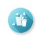 Cinema food blue flat design long shadow glyph icon