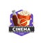 Cinema food, movie snacks bistro or popcorn bar