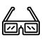 Cinema glasses icon outline vector. Auto drive