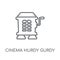 cinema hurdy gurdy linear icon. Modern outline cinema hurdy gurd