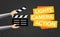 Cinema lights camera action flat vector