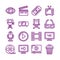 Cinema line icons. linear set. quality vector line set such as actors