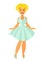 Cinema movie or musical theater actress vector flat icon