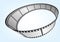 Cinema, movie and photography 35mm film strip template.