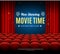 Cinema Movie Time Background Card. Vector