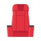Cinema Red Velvet Chair Isolated on White Armchair