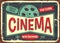 Cinema retro decorative sign layout